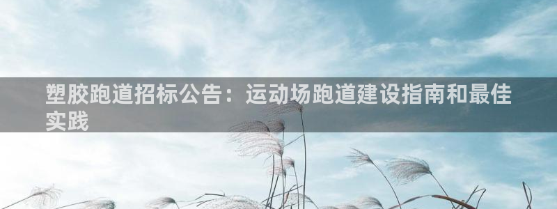 谈球吧app体育：塑胶跑道招标公告：运动场跑道建设指南和最佳
实践